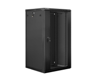 LANBERG Szafa instalacyjna wisząca 19'' 22U 600X600mm czarna (drzwi szklane) WF01-6622-10B - 455315 - zdjęcie 3